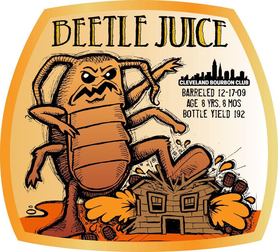 Beetle Juice Bourbon Label