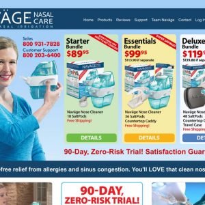 E-commerce website maintenance for Navage.com